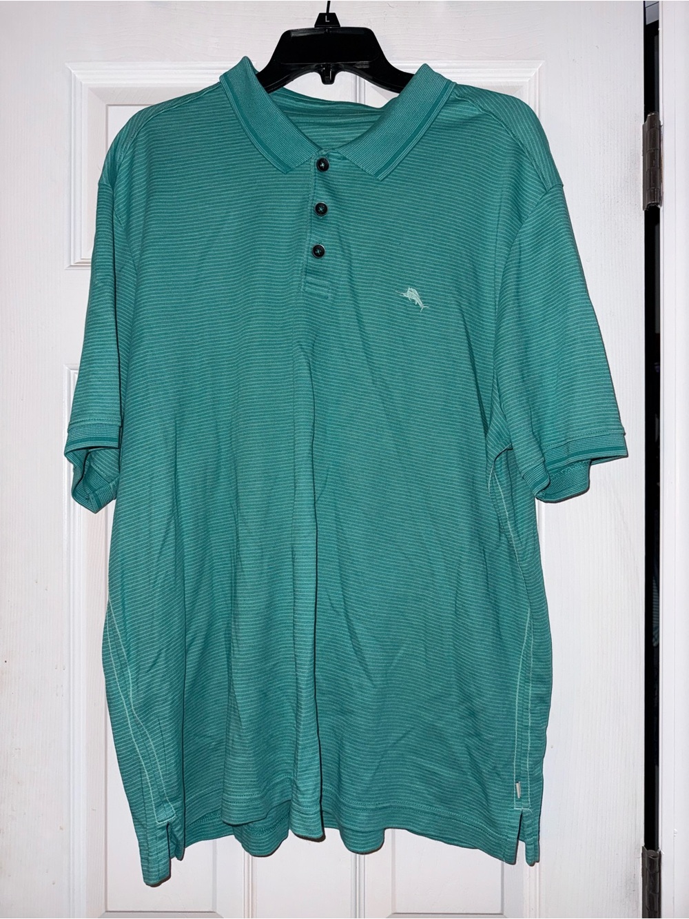 Tommy Bahama Teal Short-Sleeve Polo with Embroidered Logo XXL